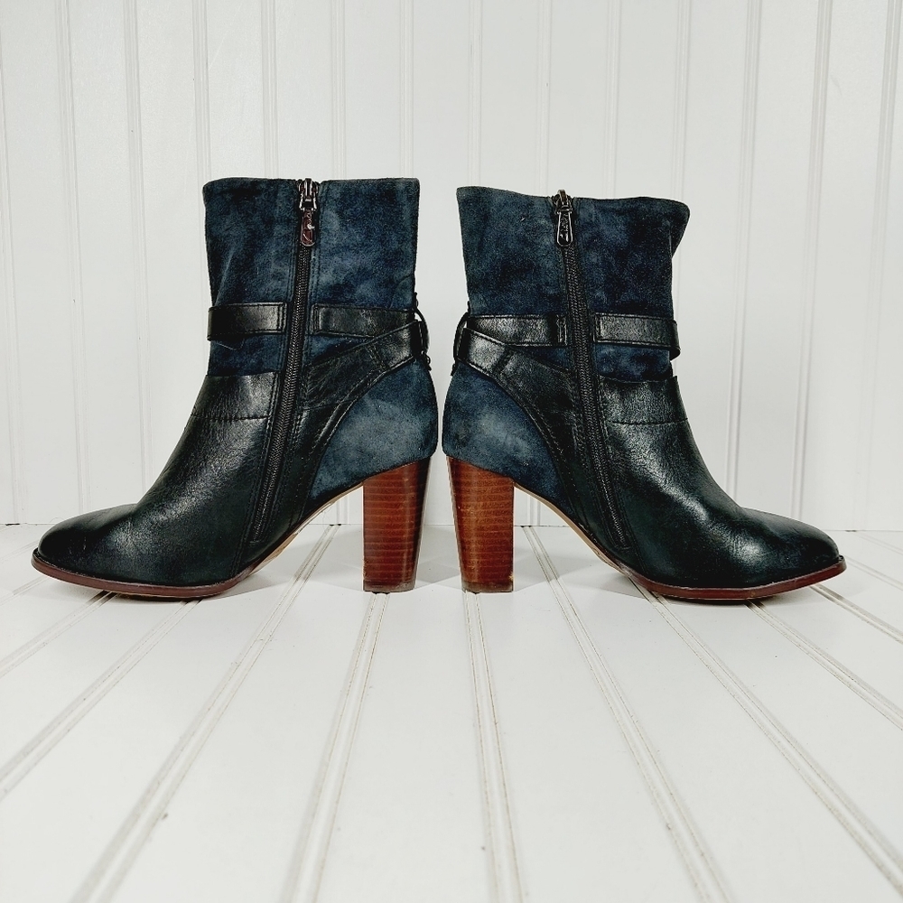 Clarks Kacia Garnet  Women's Boots - Black Leather/Navy Suede E199 - Picture 7 of 16